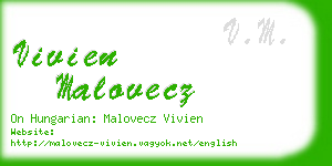 vivien malovecz business card